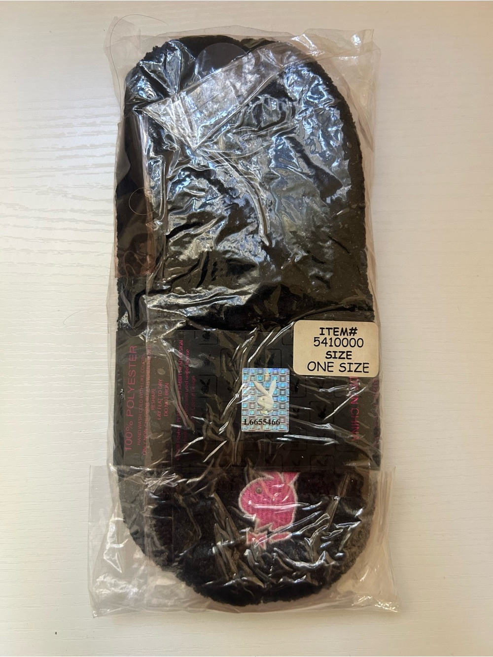 Playboy Pink & Black Plush Slipper Socks Trio - Picture 2 of 4